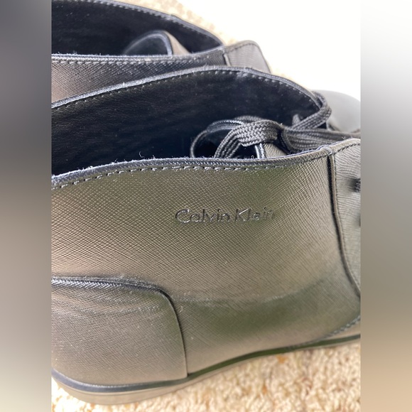 Calvin Klein Dress Shoes Mens Us 10.5 Binton Black Leather Casual - Picture 8 of 9